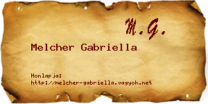 Melcher Gabriella névjegykártya