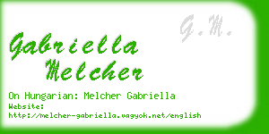gabriella melcher business card
